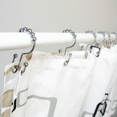 factory price good quality stainless steel shower curtain track hook metal rings hook with beads