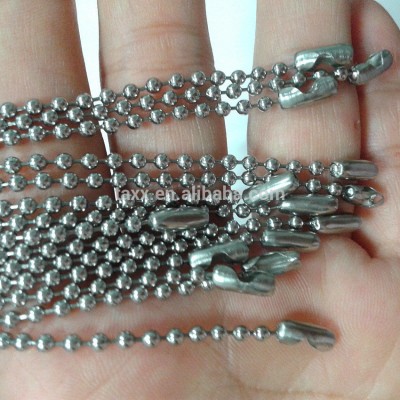 Factory supply custom 3mm stainless steel ball chain wholesale for hang tag