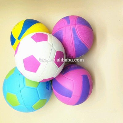 Custom 60mm Football Soccer PU Foam Anti Emoji Stress Ball