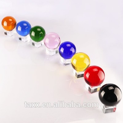 Seven color crystal ball 40mm 60mm 100mm 200mm 300mm pure K9 crystal glass balls