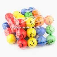 OEM factory wholesale price promotional 6.3mm 7.0mm 10.0mm happy face PU foam stress ball