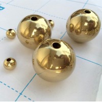 3mm 4mm 5mm 6mm 8mm Solid drilled raw brass ball with hole for jewelry making